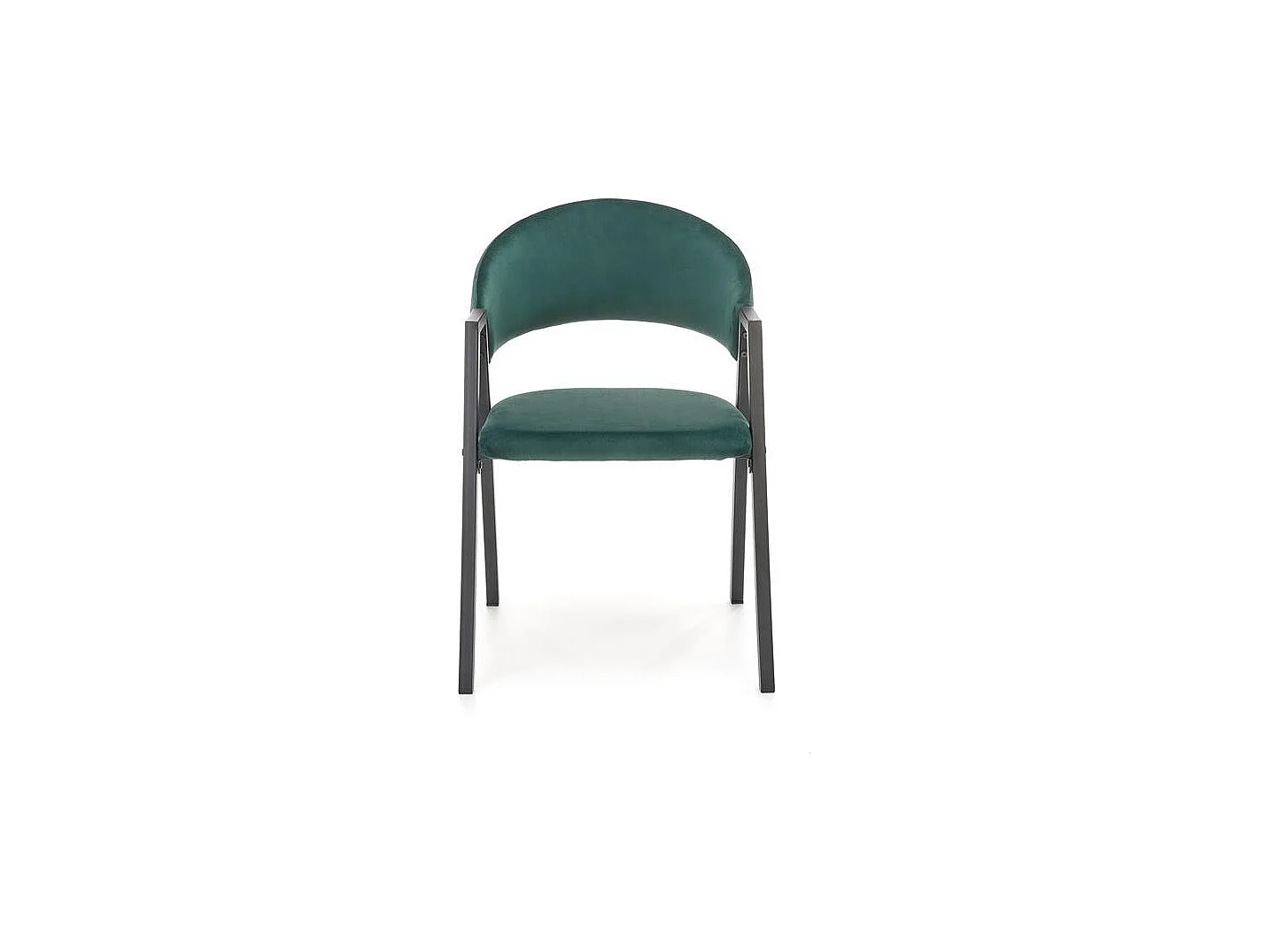 Chaise de salle à manger velours vert Brokem
