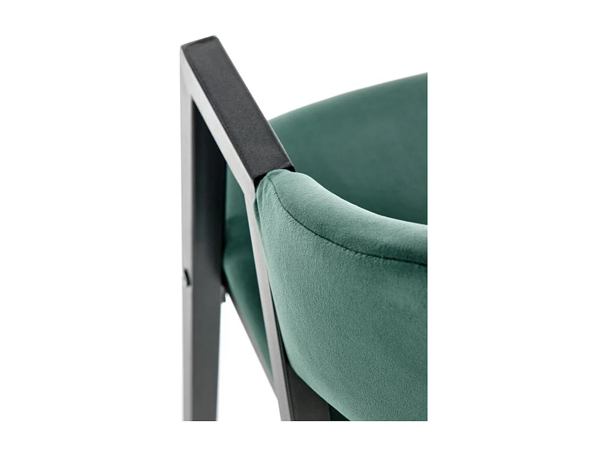 Chaise de salle à manger velours vert Brokem