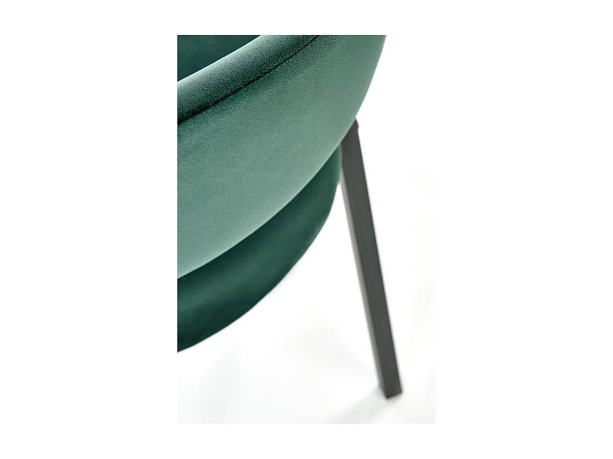 Chaise de salle à manger velours vert Brokem