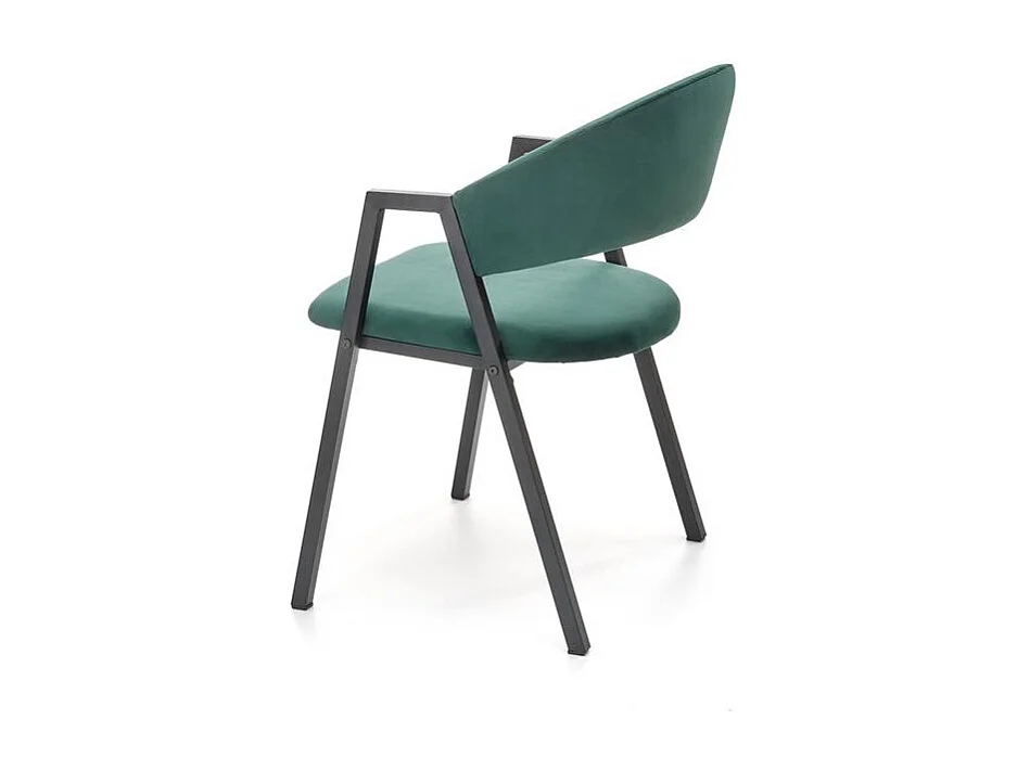 Chaise de salle à manger velours vert Brokem