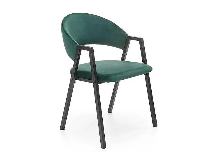 Chaise de salle à manger velours vert Brokem