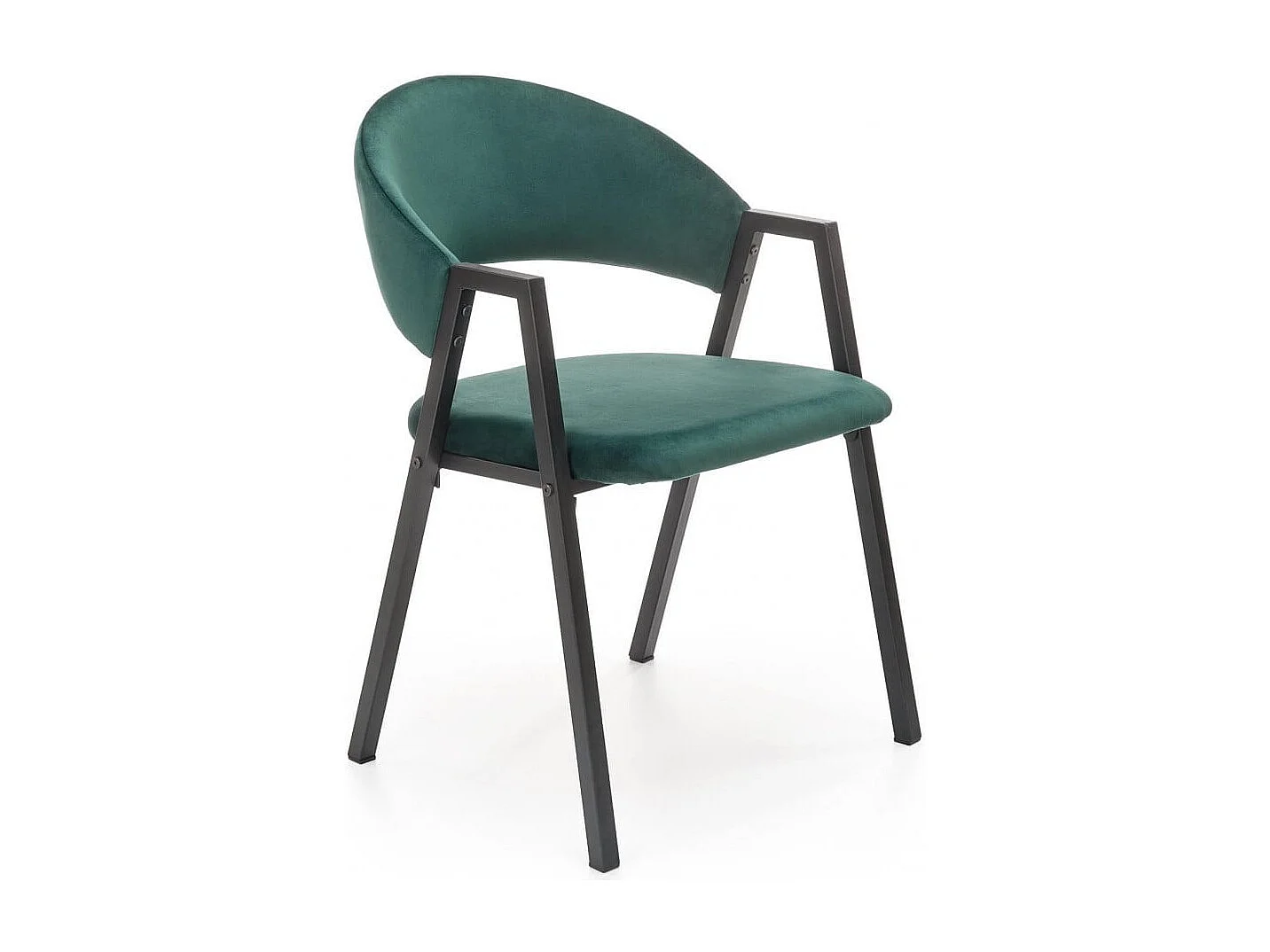 Chaise de salle à manger velours vert Brokem