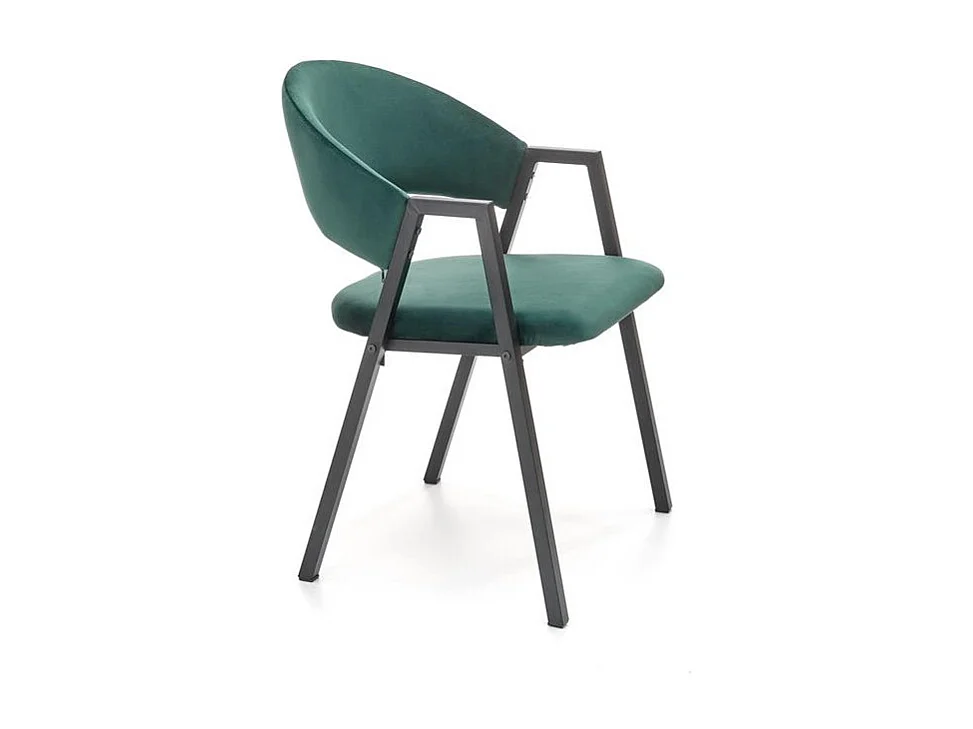Chaise de salle à manger velours vert Brokem