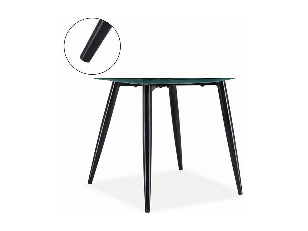 Chaise de salle à manger capitonnée velours vert Gordon