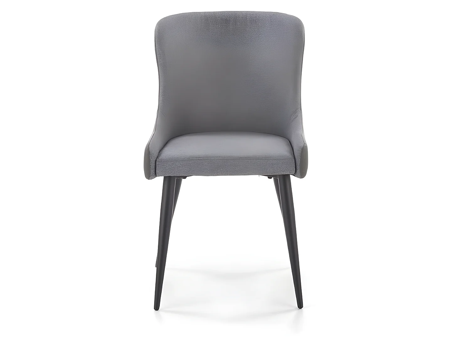 Chaise grise bi-matière avec pieds métal noir Steel