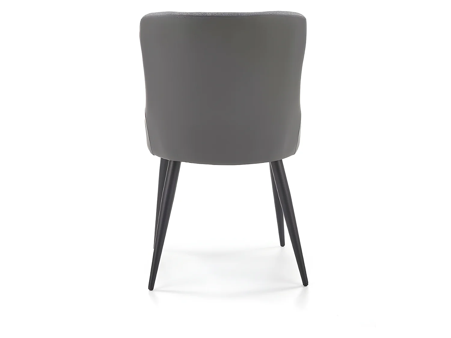 Chaise grise bi-matière avec pieds métal noir Steel