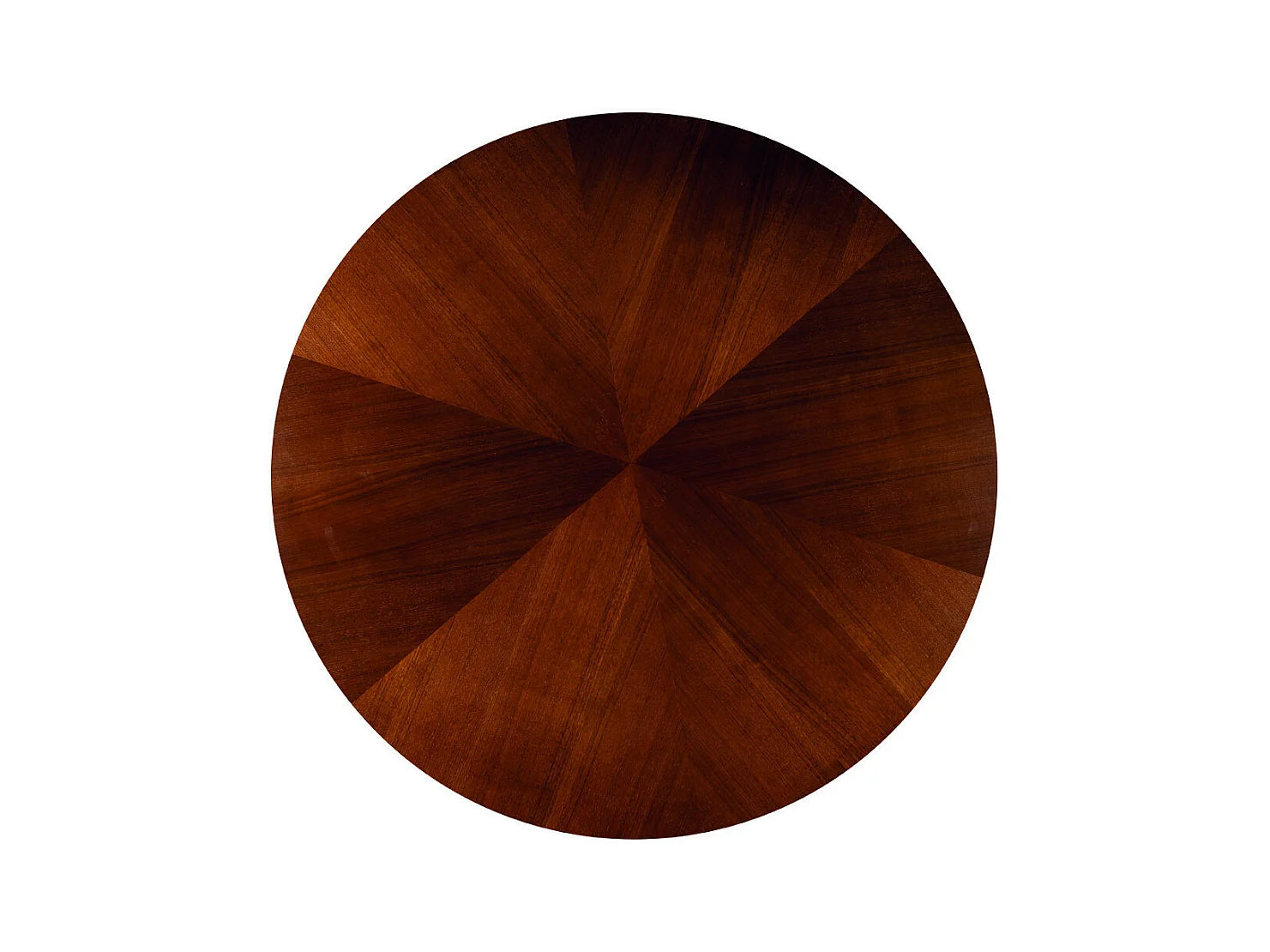 Table de salle à manger ronde 120 cm aspect noyer et noir mat Lindsay