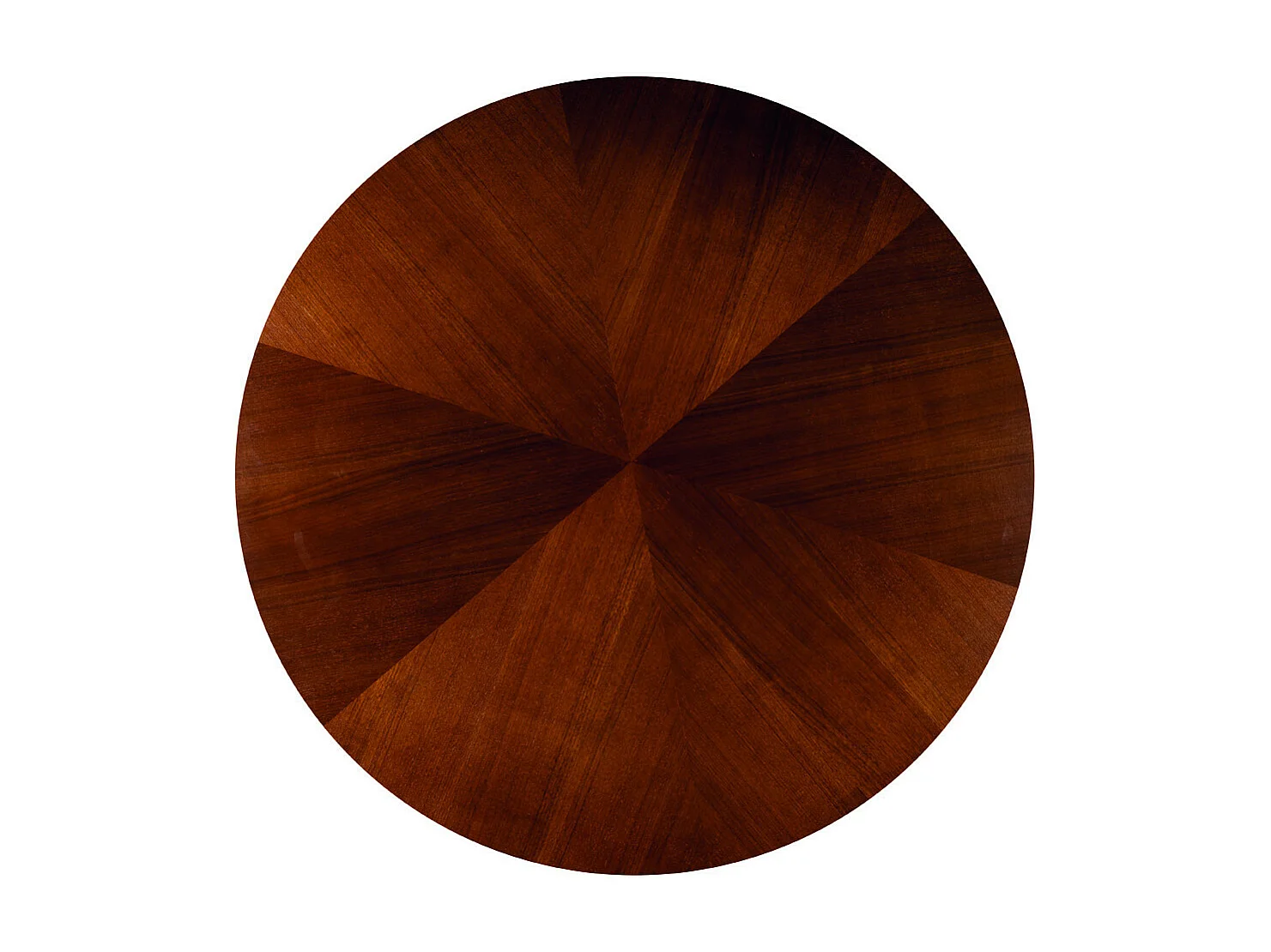 Table de salle à manger ronde 120 cm aspect noyer et noir mat Lindsay