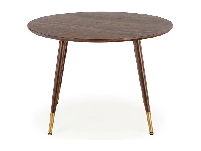 Table de salle à manger ronde aspect noyer GROIX