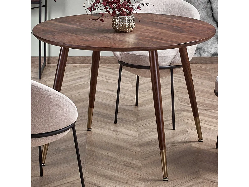 Tavolo da pranzo rotondo in noce GROIX