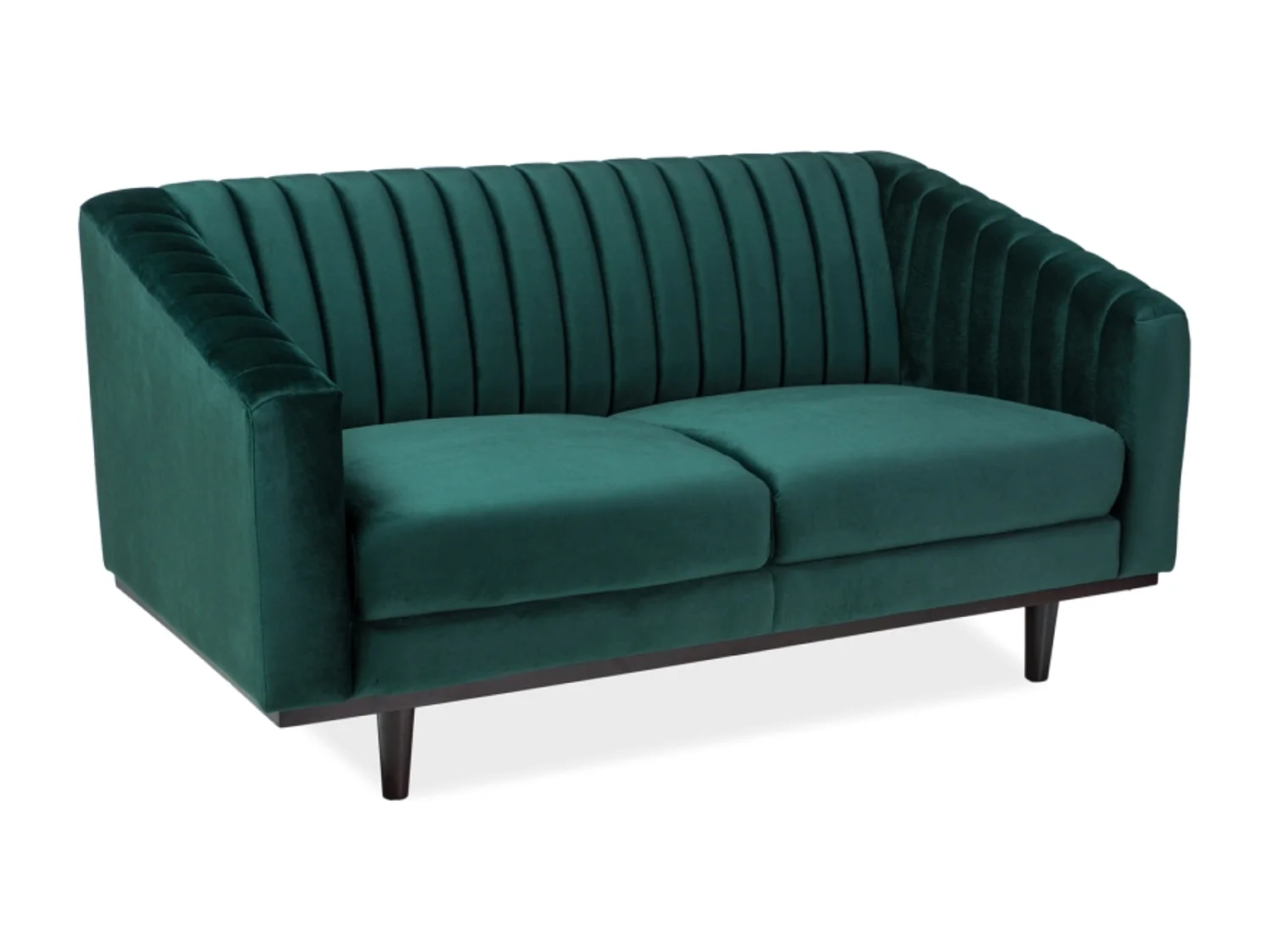 Divano design in velluto verde 150 cm Golt