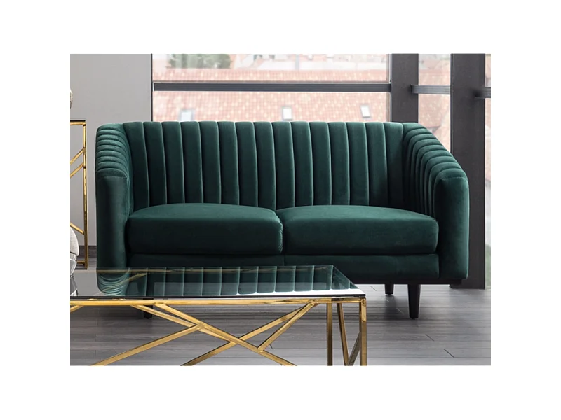 Divano design in velluto verde 150 cm Golt