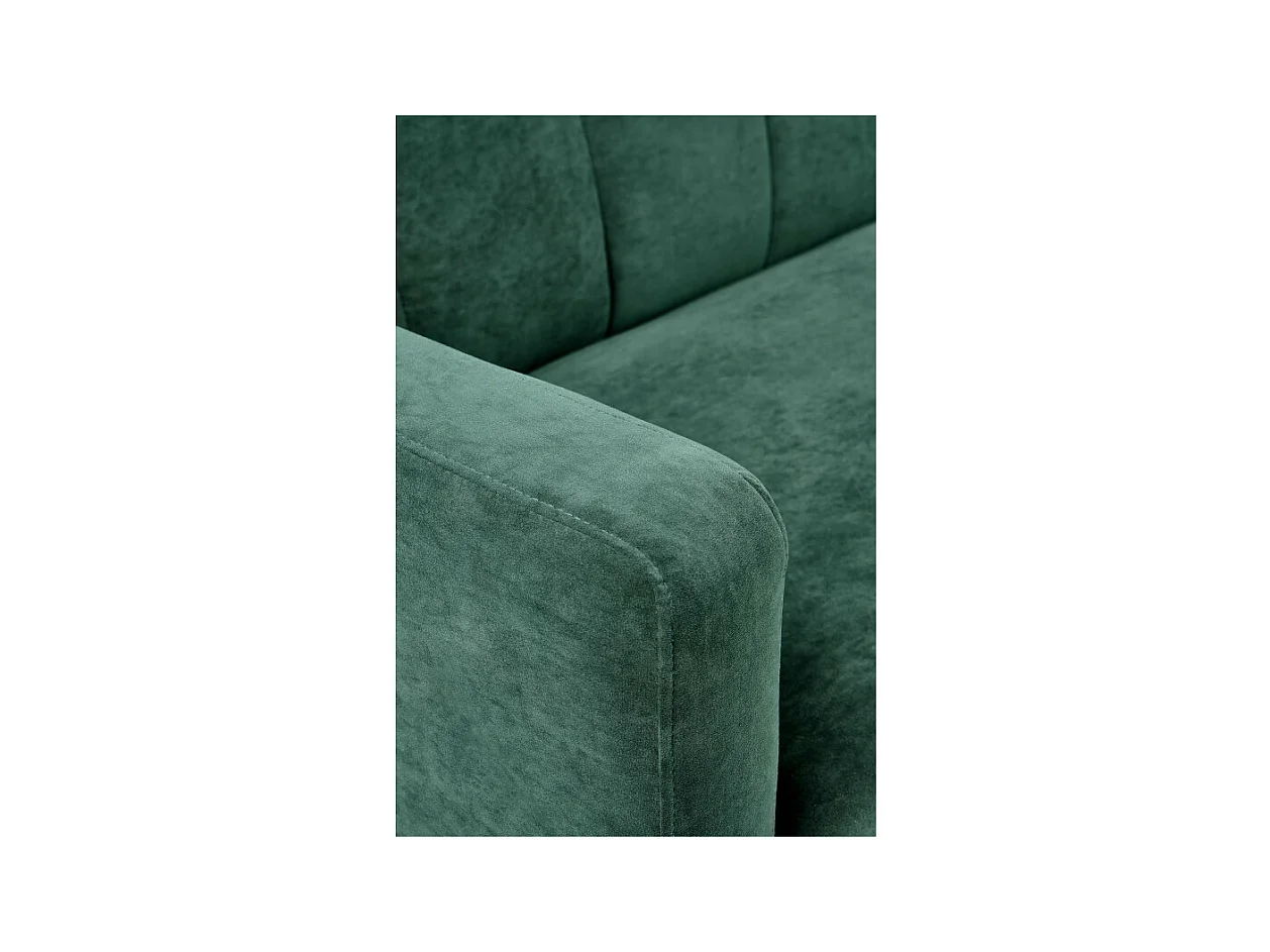 Canapé convertible en velours vert avec pieds en métal IBIS