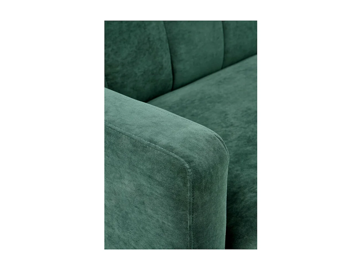 Divano letto in velluto verde con gambe in metallo IBIS