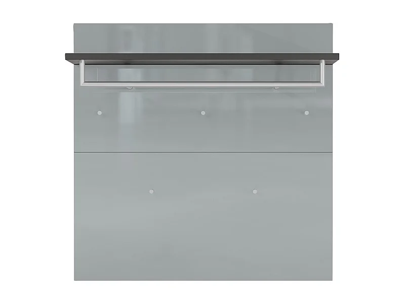 Armario de pared de diseño de cristal gris 5 ganchos 1 armario Artom