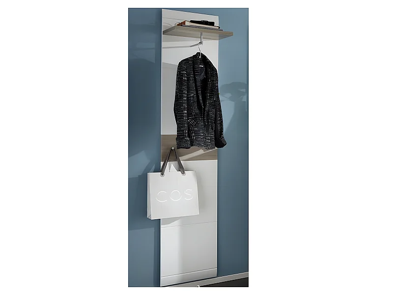 Armario de pared Loumia blanco y madera