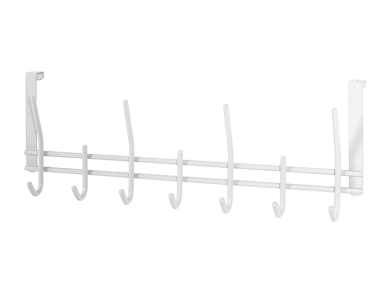 Colgador de puerta con diseño de metal blanco Lotus