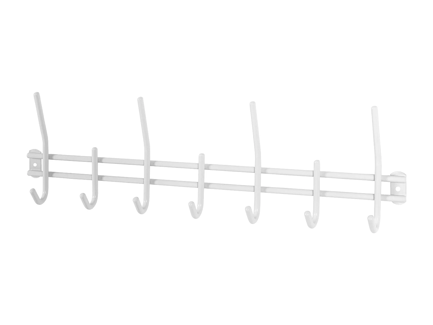 Perchero de pared con 7 ganchos de metal blanco Westos