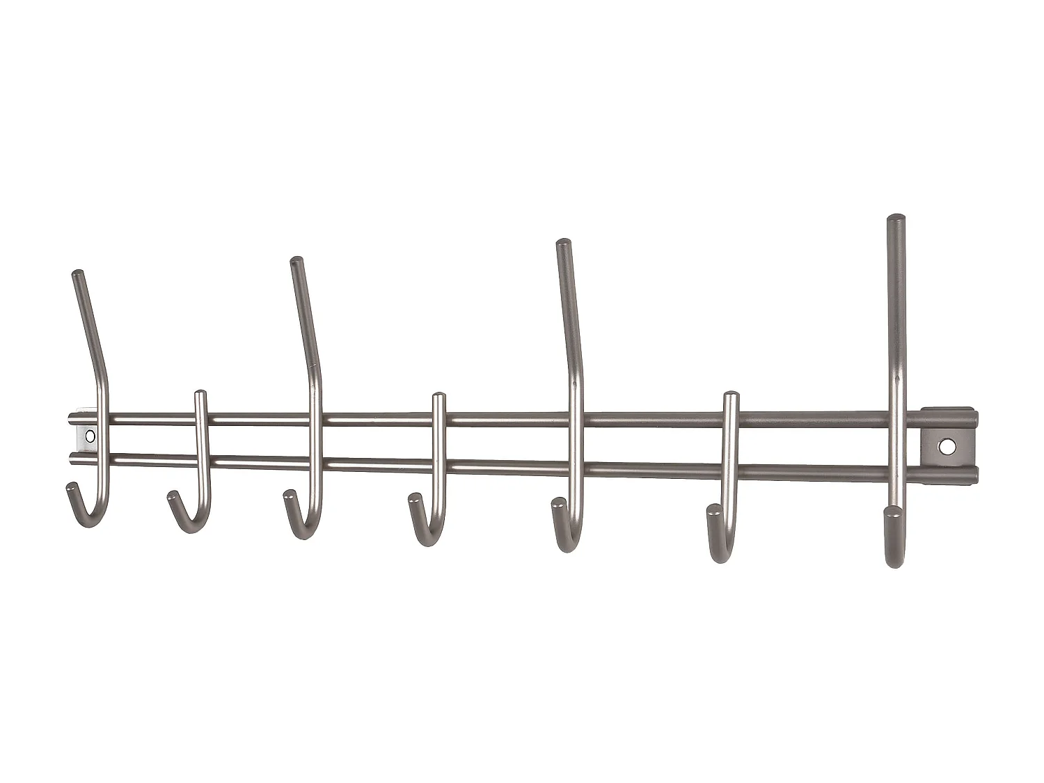 Perchero de pared de diseño en acero inoxidable con 7 ganchos Temby