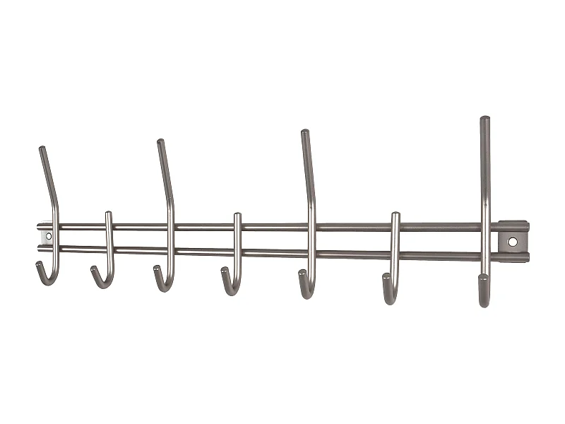 Porte-manteau mural design inox 7 crochets Temby