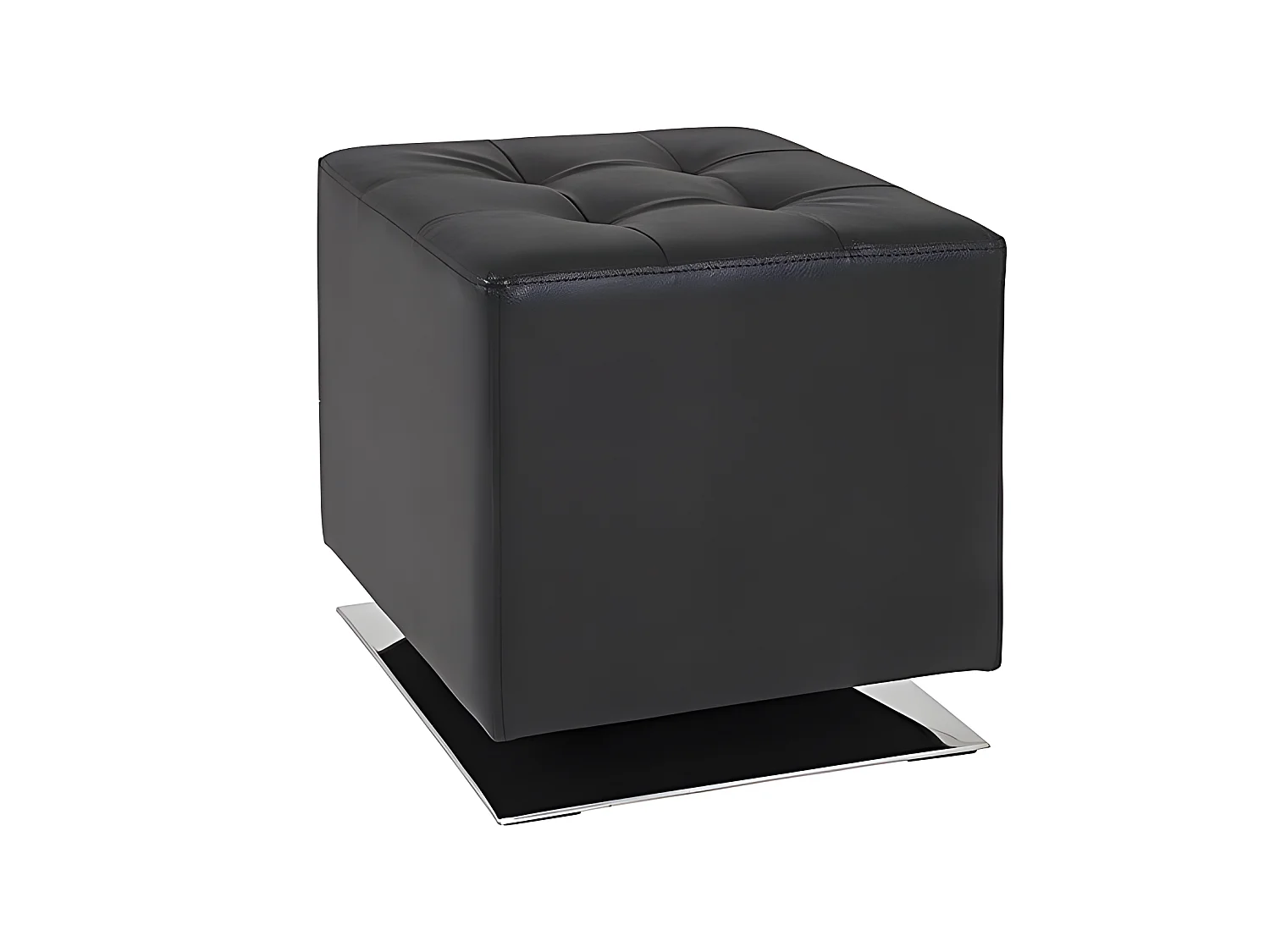 Pouf pivotant design noir Mario