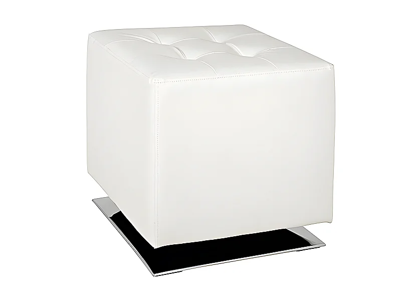 Pouf pivotant blanc Mario