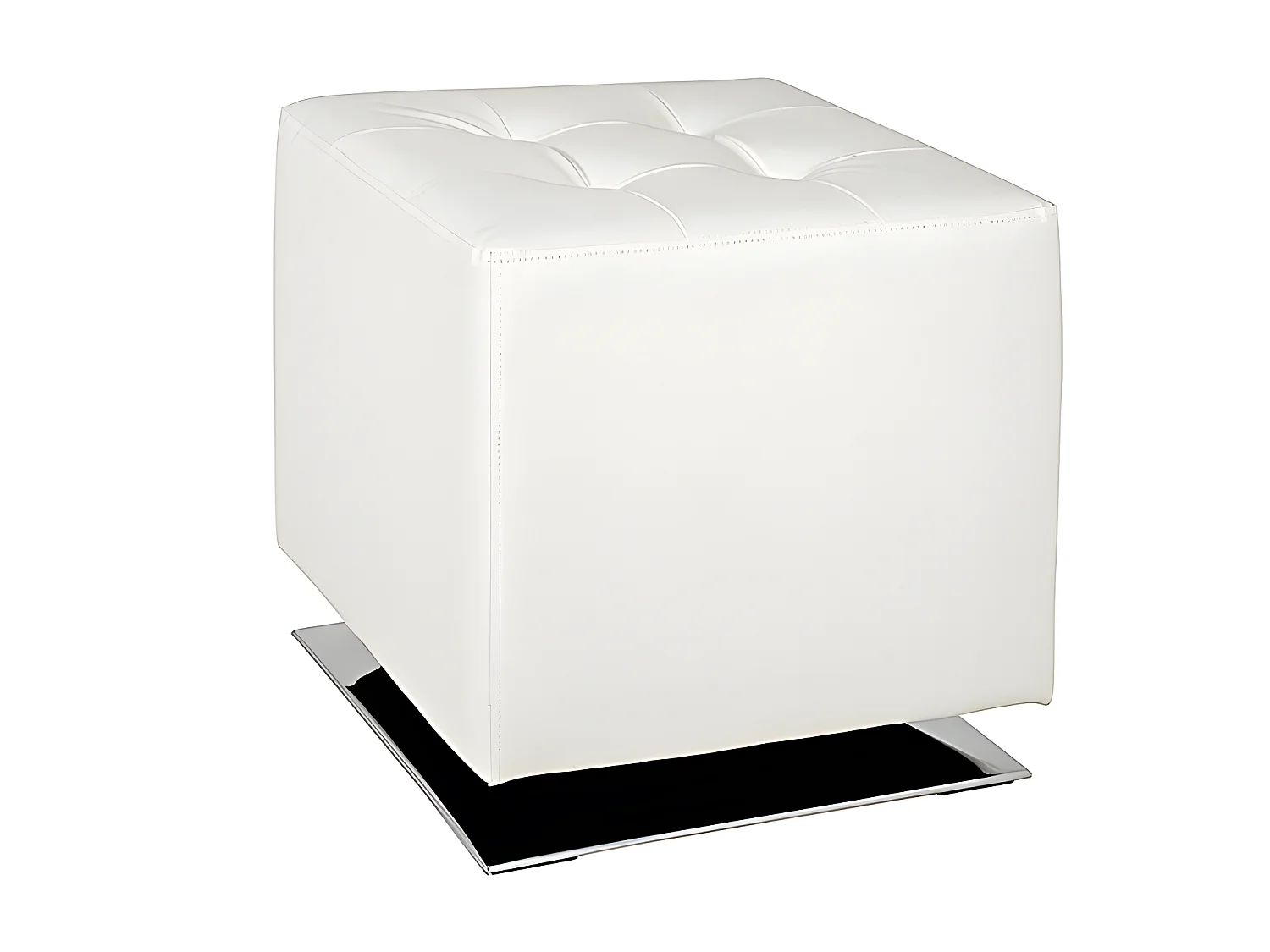 Pouf pivotant blanc Mario