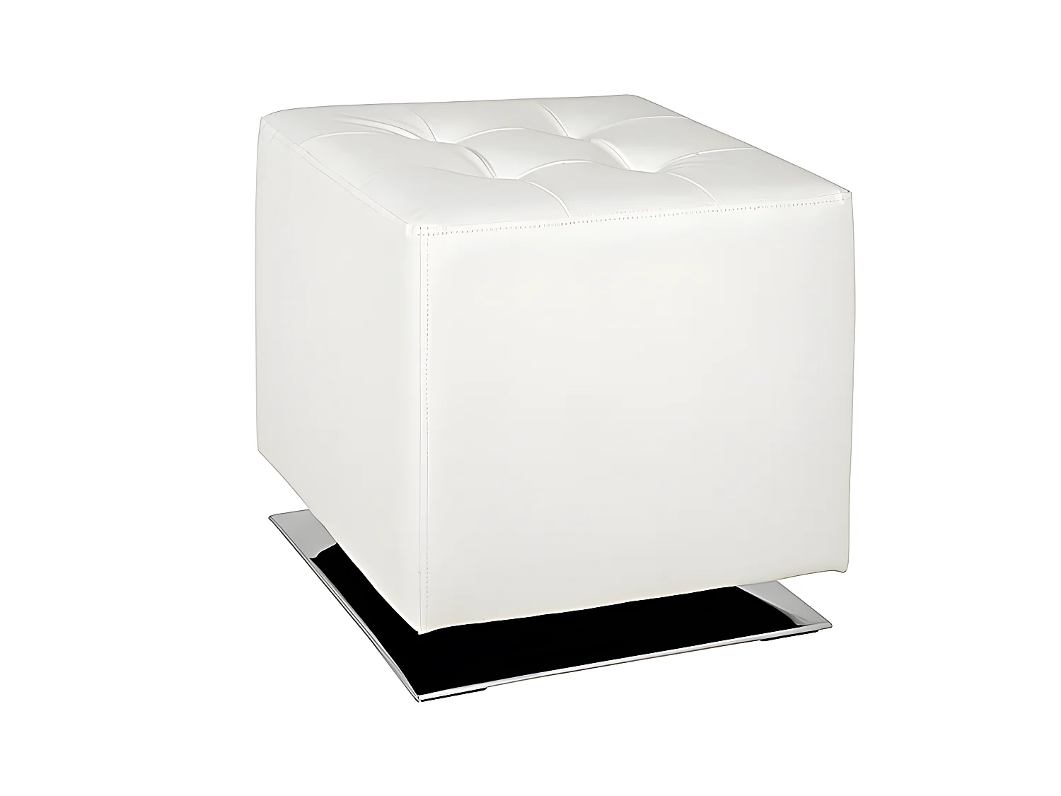 Pouf pivotant blanc Mario