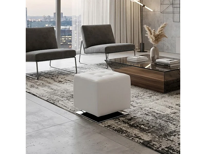 Puff giratorio Mario blanco