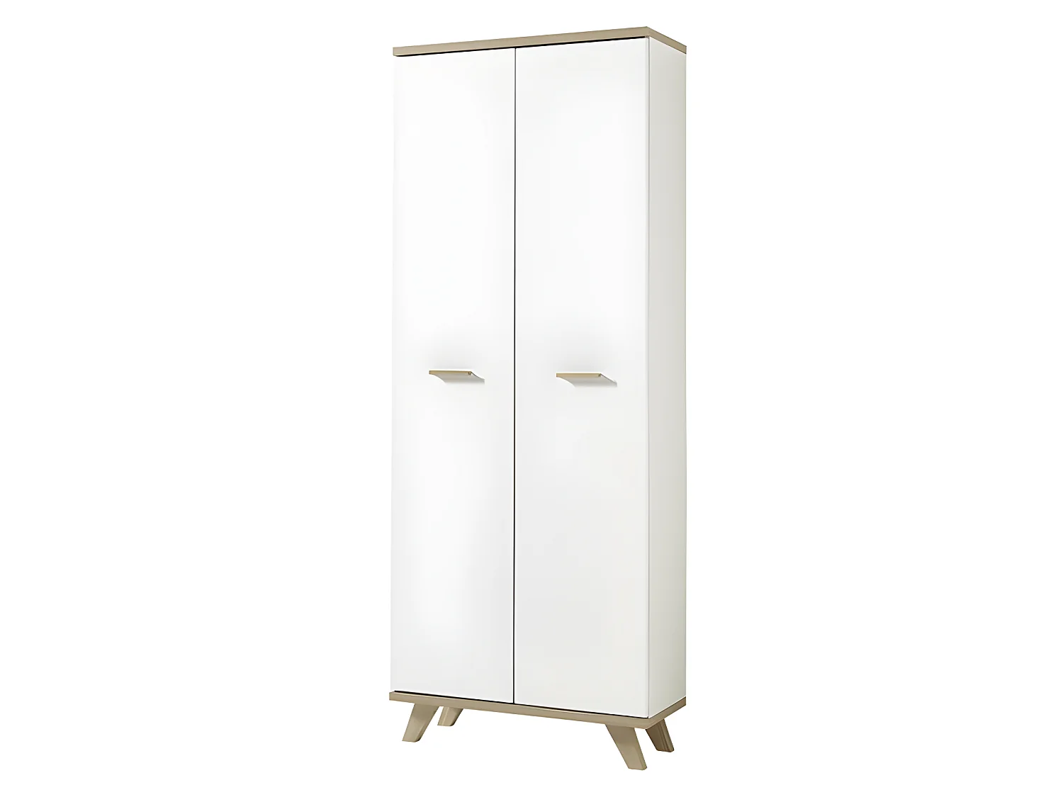 Armoire de bureau blanche et bois 2 portes Malmo