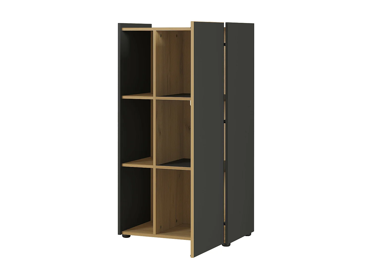 Armoire de bureau grise et bois MOUNTAIN