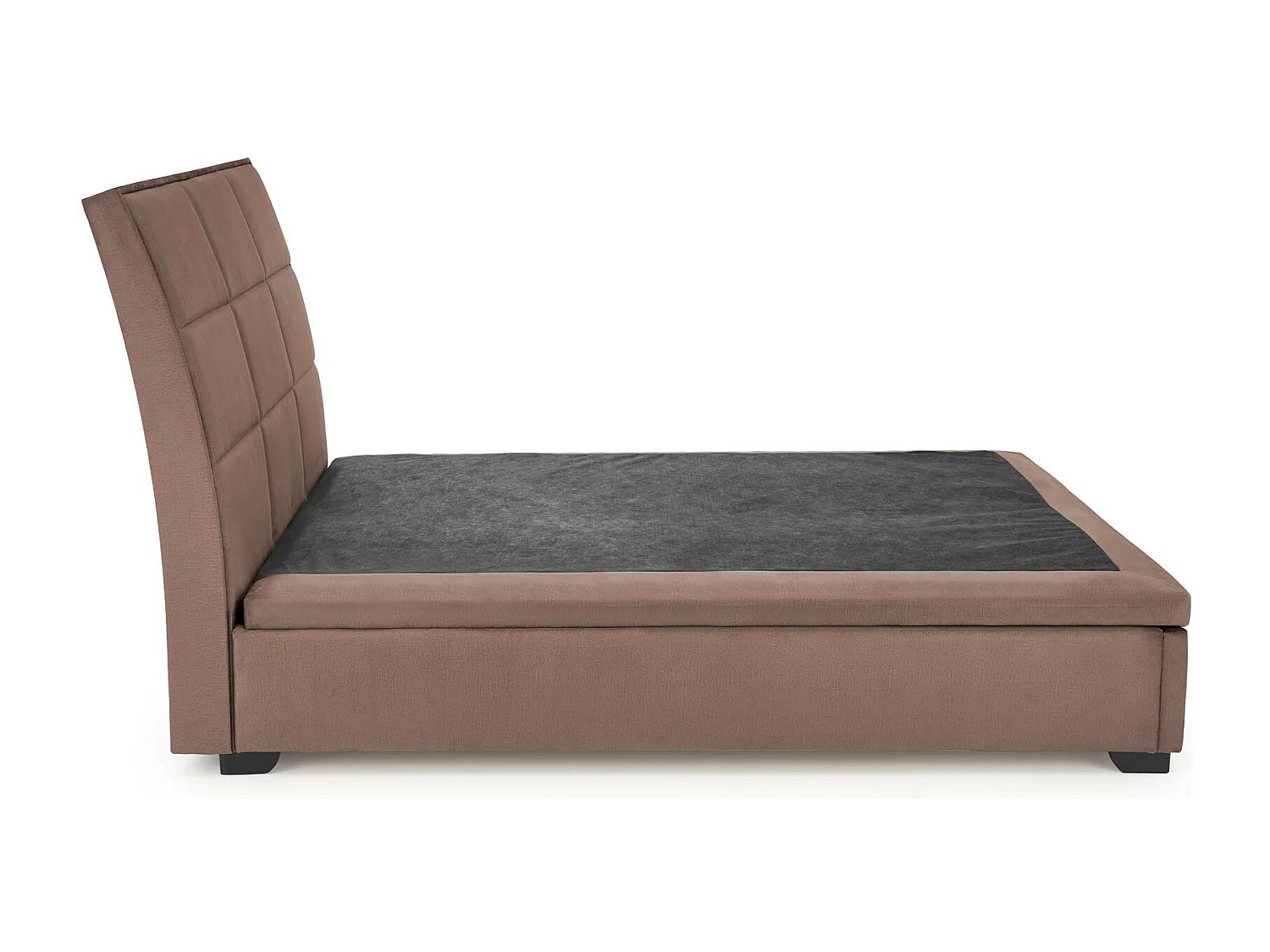 Lit coffre 2 personnes 160 cm avec tête de lit en velours beige Rosalia 2