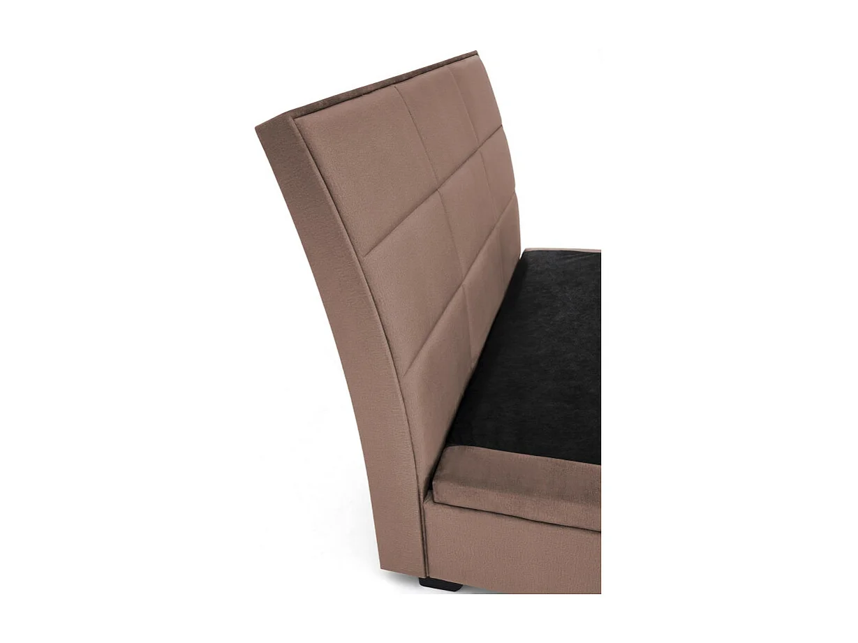 Lit coffre 2 personnes 160 cm avec tête de lit en velours beige Rosalia 2