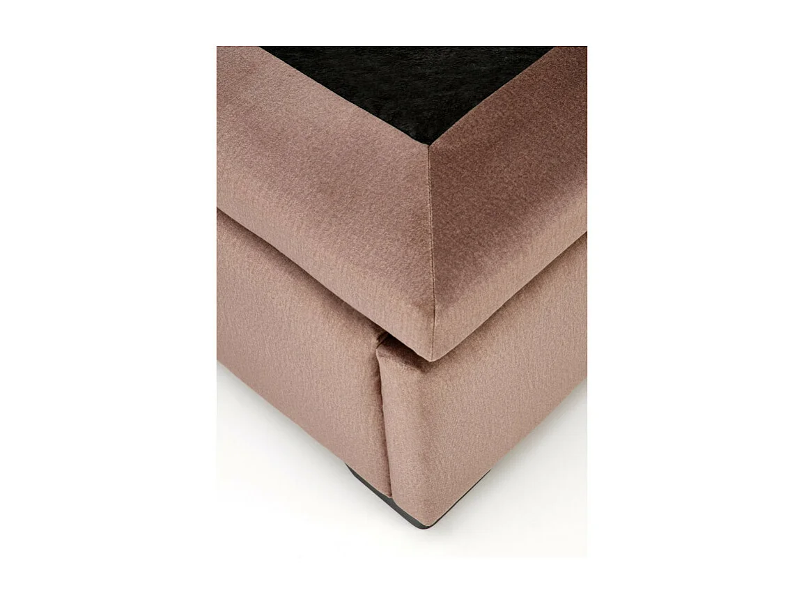 Lit coffre 2 personnes 160 cm avec tête de lit en velours beige Rosalia 2