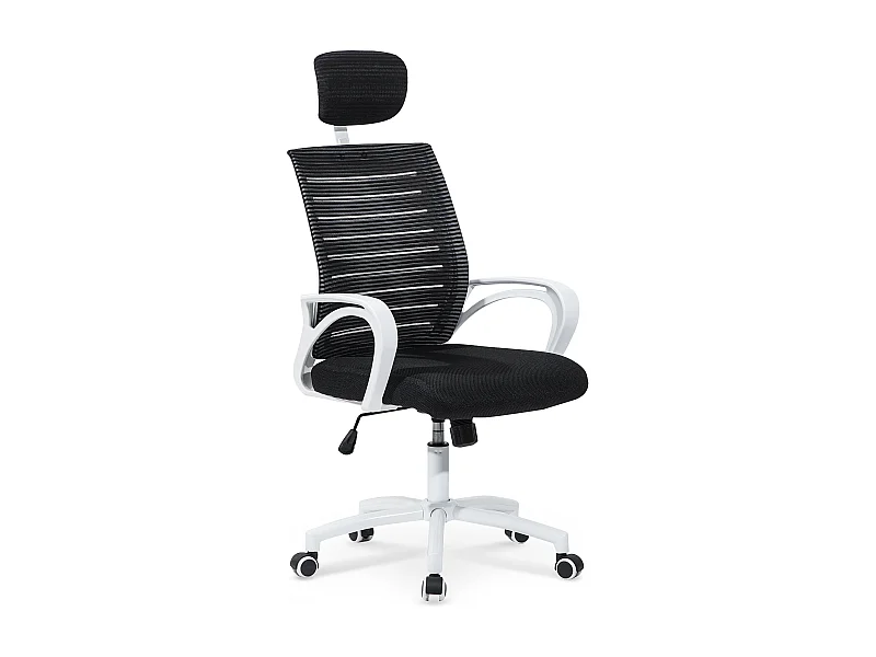 Fauteuil de bureau design noir et blanc Zita (Doublon ID 2459)