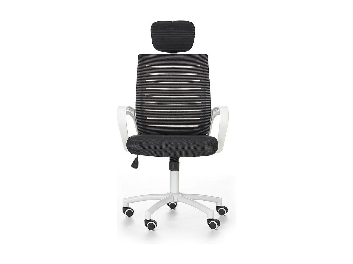 Silla de oficina de diseño Zita en blanco y negro (Doublon ID 2459)