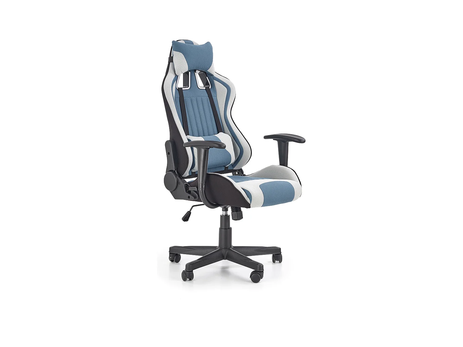 Fauteuil de bureau gamer gris et turquoise Taylor