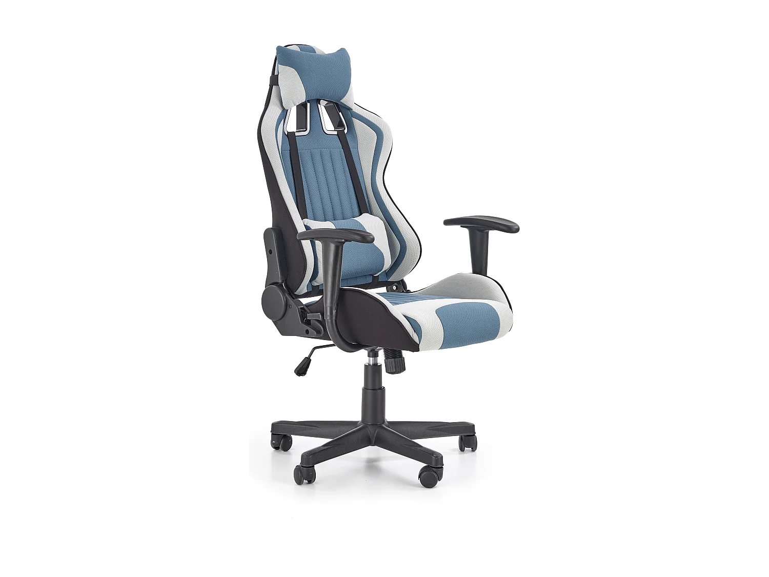 Fauteuil de bureau gamer gris et turquoise Taylor