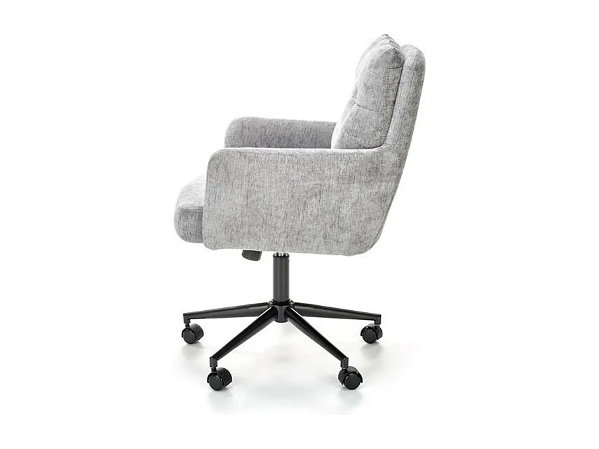Fauteuil de bureau design tissu gris Persée