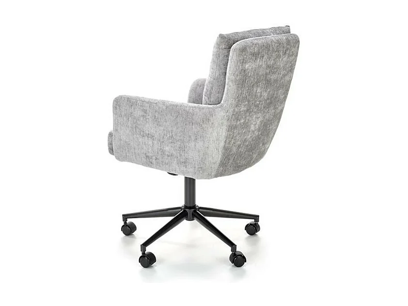 Fauteuil de bureau design tissu gris Persée