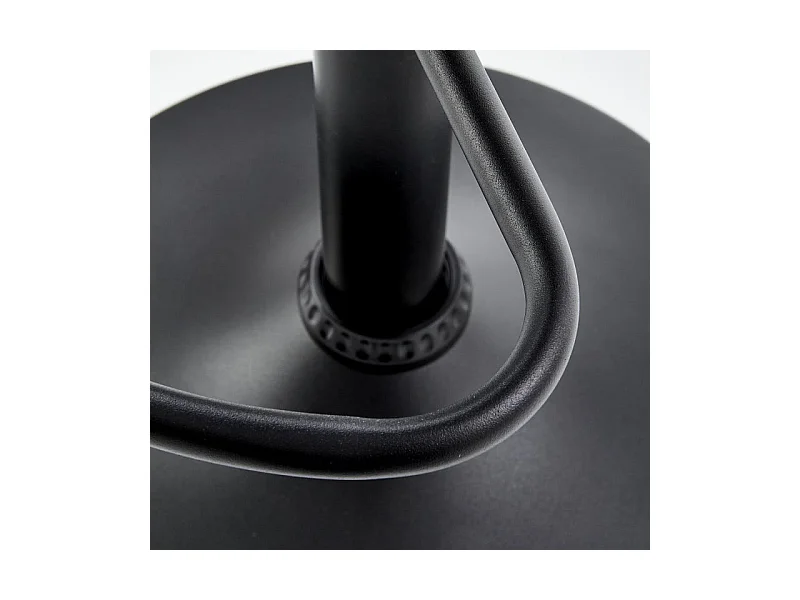 Taburete de bar de ecopiel marrón con base de metal negro BIRMINGHAM