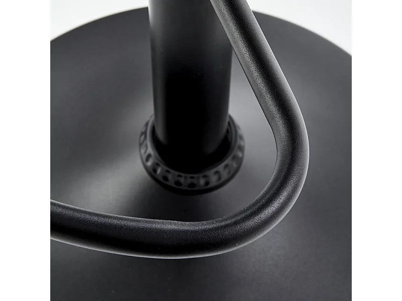 Sgabello da bar in ecopelle marrone con base in metallo nero BIRMINGHAM