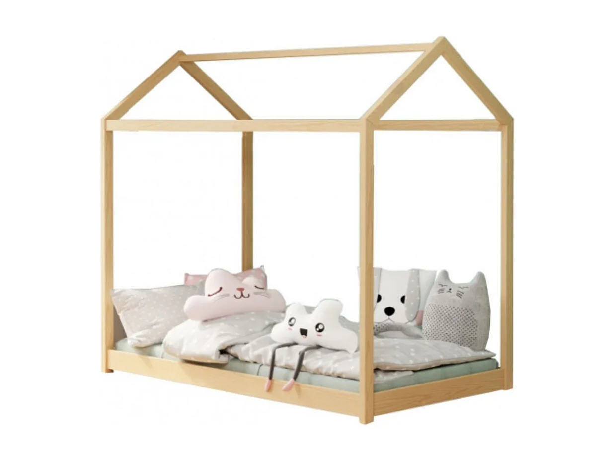 Lit cabane pour enfant en bois de pin massif HUT
