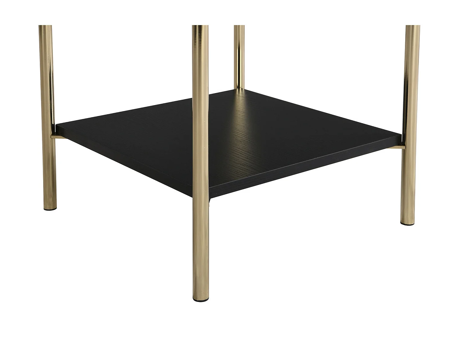 Sæt af 2 sengeborde med 1 skuffe - MDF og metal - Sort og guld - MILAVIA af Pascal Morabito