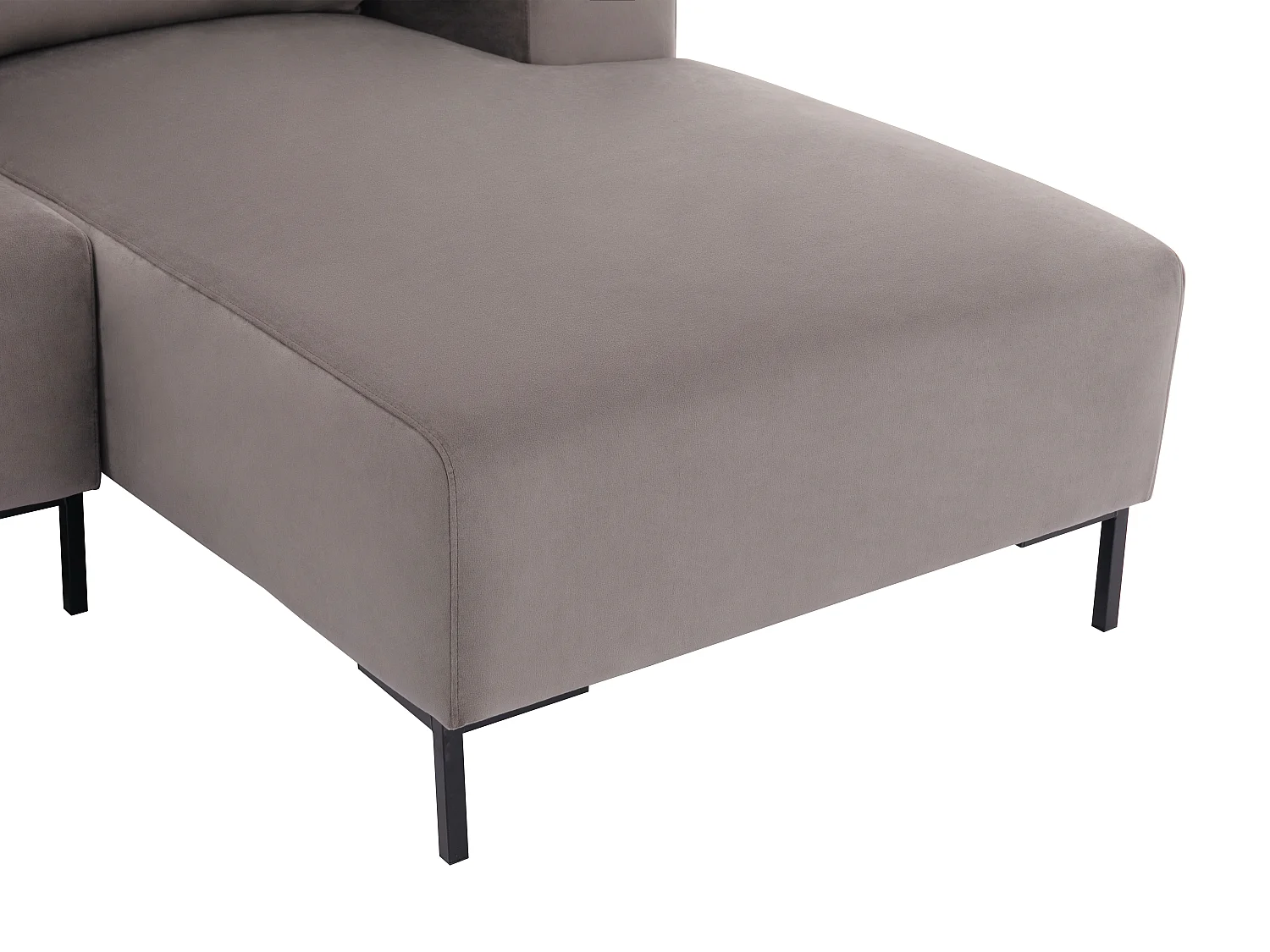 Höger soffhörn i grå sammet MADALENI