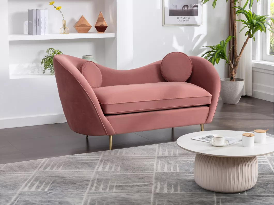 Kauf Unique Sofa 2-Sitzer - Samt - Rosa - ORMARA