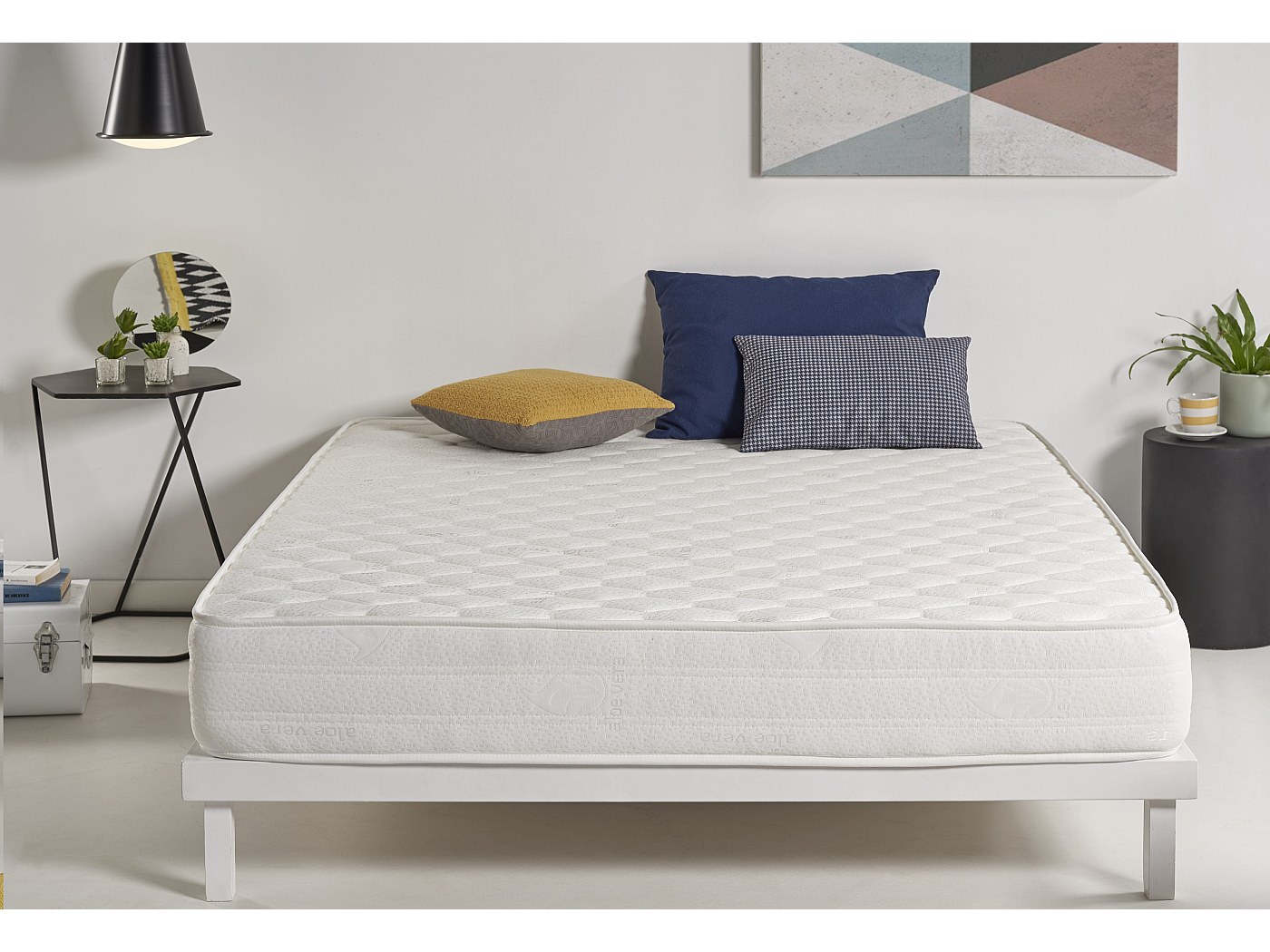 Matelas En Mousse 140x190 Novilla - 7 Zones De Confort, Réversible été/hiver, Hauteur 14 Cm, Certifié CertiPUR-US Et Oeko-Tex