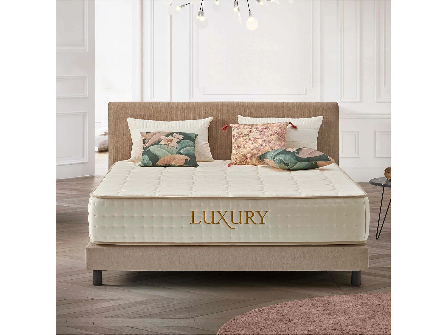 Naturalex - Matelas Luxury 140x190 cm - Multicouches HR - Blue Latex - Très épais 30 cm, Mousse à Mémoire de forme, 7 zones, Confortable - 2 faces été, hiver