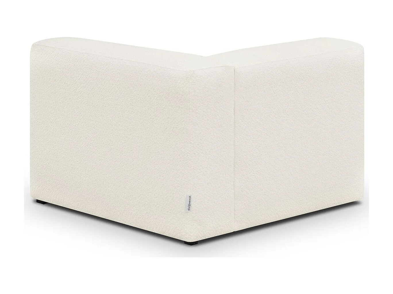 Chauffeuse d'angle à droite modulable en tissu bouclé beige - Modulo