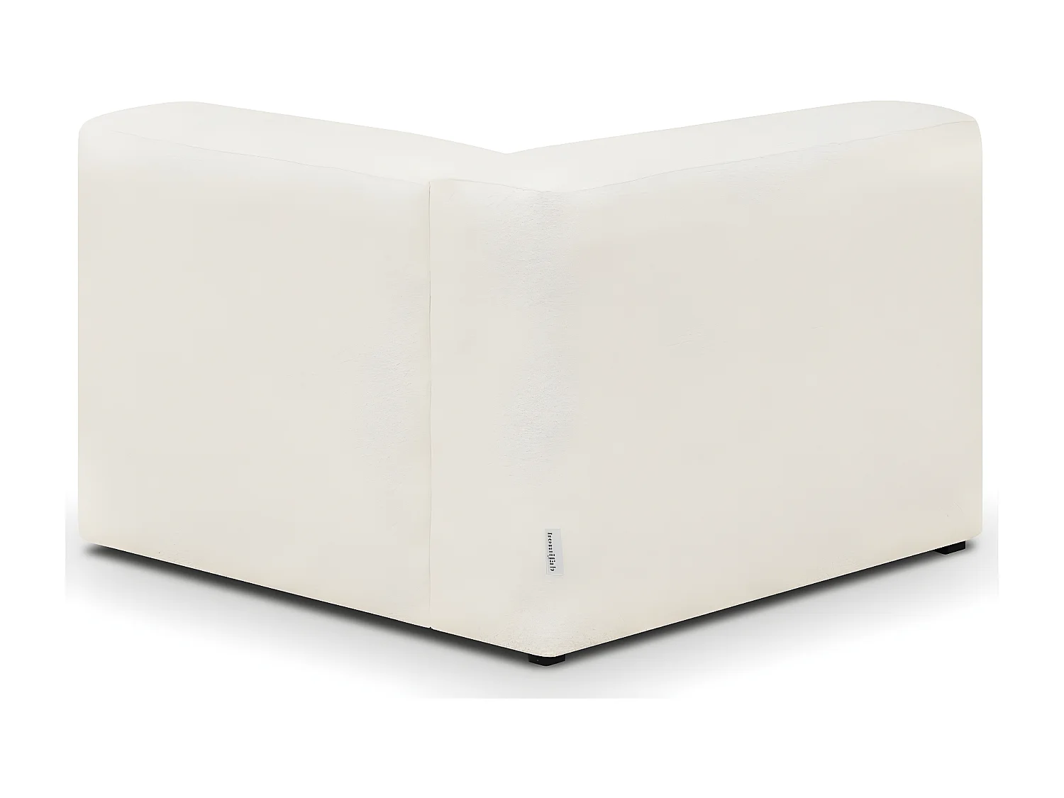 Chauffeuse d'angle à gauche modulable en tissu bouclé beige - Modulo